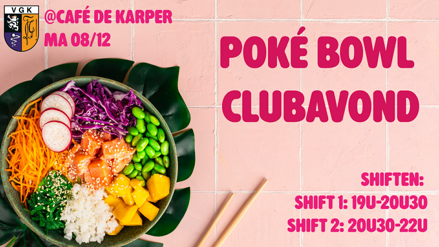 Poké bowl clubavond